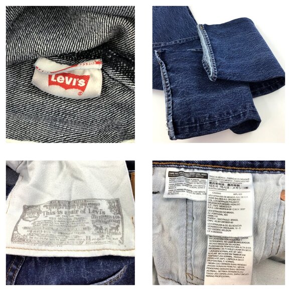 Levi's 501 Vintage Original Fit Button Fly Straight Leg High Waist Jeans 36x32 - Picture 7 of 14